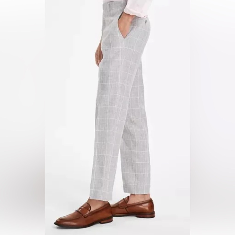 Bar III Slim Fit Checkered Men Pants Grey & Tan Size 32Wx30L